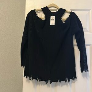 Distressed sweater super cute! NWT